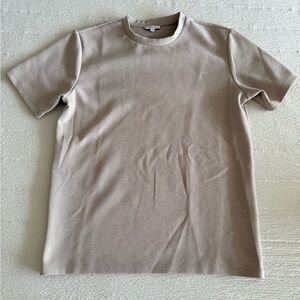 Reiss Tan Short Sleeve Tee Classic Crew